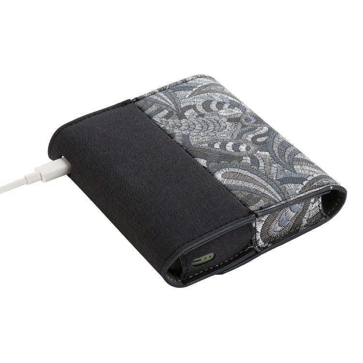 For IQOS ILUMA Electronic Cigarette Square Contrast Color Storage Bag(Black)