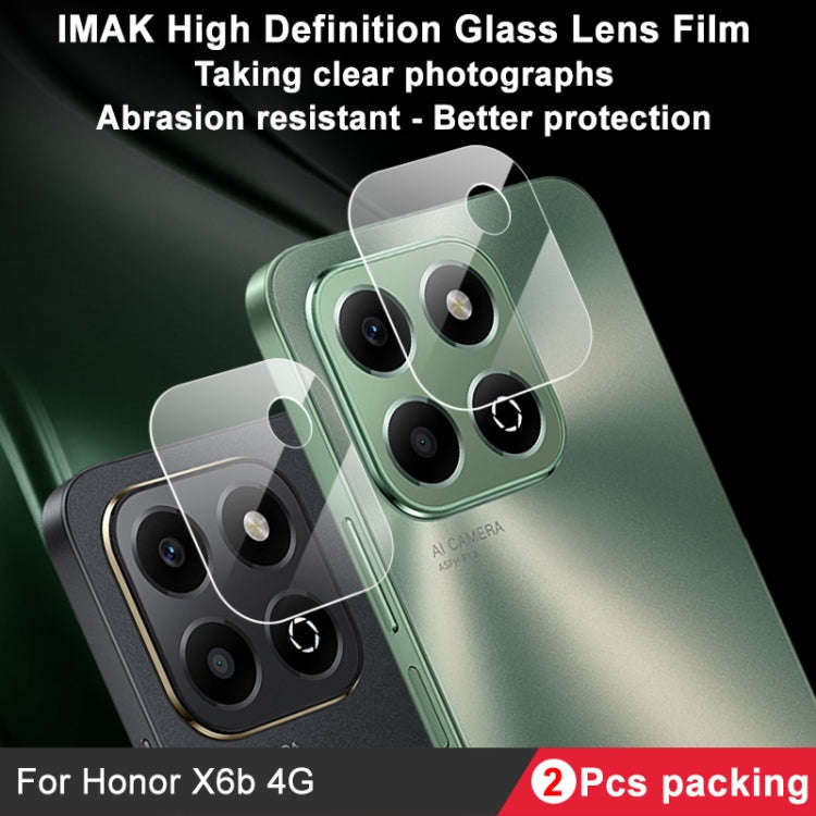 For Honor X6b 2 PCS/Set IMAK HD Glass Rear Camera Lens Film