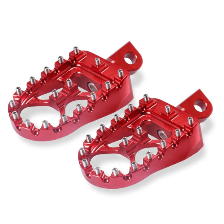 Motorcycle Modification Pedal Set Wide Fat Footpegs Foot Pegs for Harley (Red)