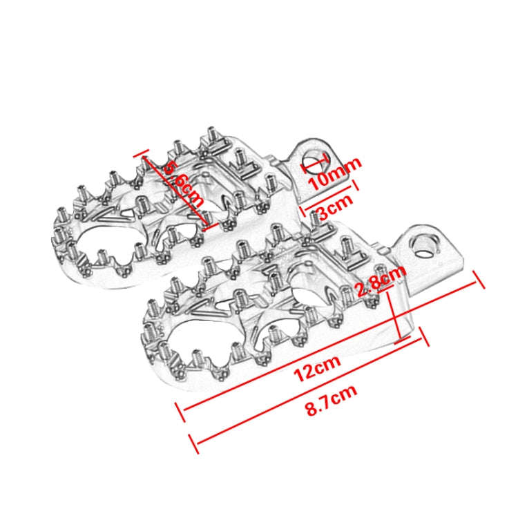 Motorcycle Modification Pedal Set Wide Fat Footpegs Foot Pegs for Harley (Gold)