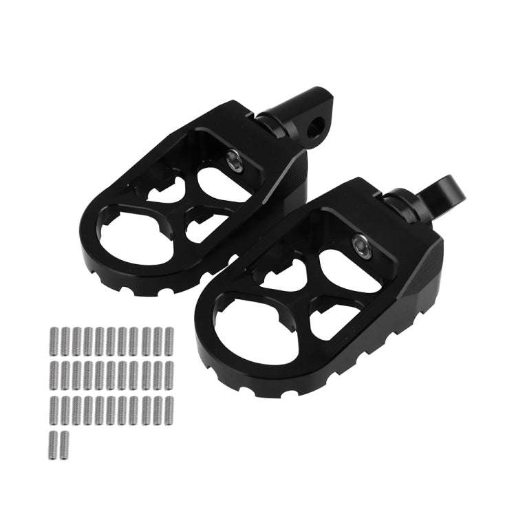 Motorcycle Modification Pedal Set Wide Fat Footpegs Foot Pegs for Harley(Black)