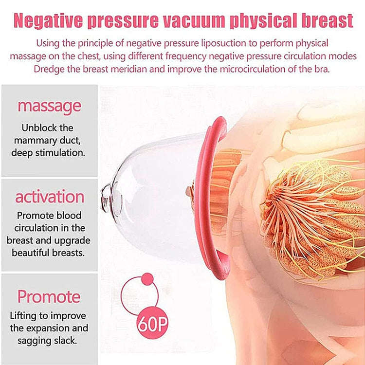 Portable USB Charging Chest Electric Massage Instrument, Style:Ordinary Paragraph(D Cup)