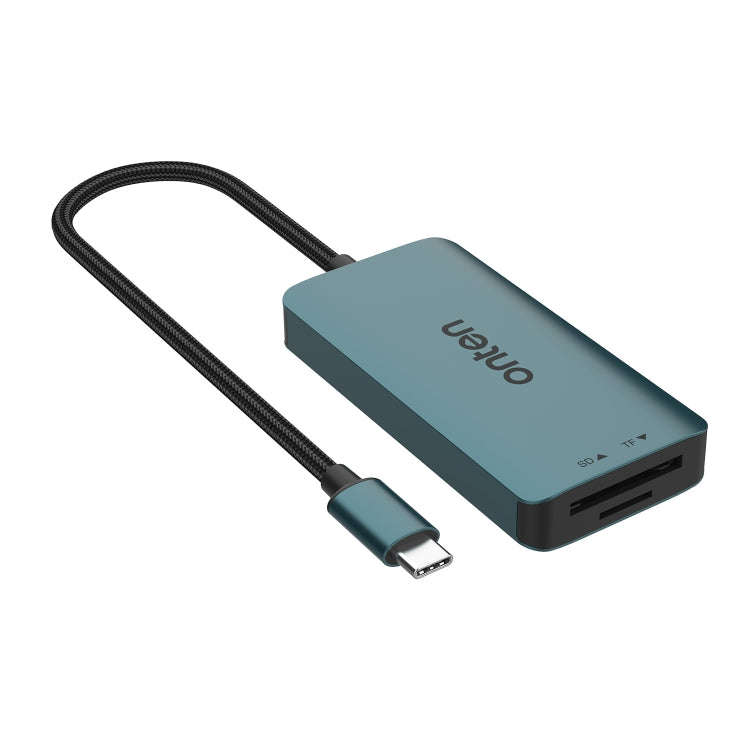 Onten C12 3 in 1 USB-C / Type-C to CFepress Type-A & SD & TF Card Reader(Pine Green)