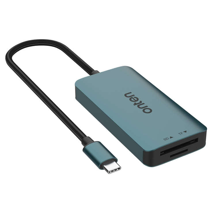Onten C13 3 in 1 USB-C / Type-C to XQD & SD & TF Card Reader(Pine Green)