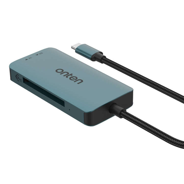 Onten C15 3 in 1 USB-C / Type-C to CFast 2.0 & SD & TF Card Reader(Pine Green)