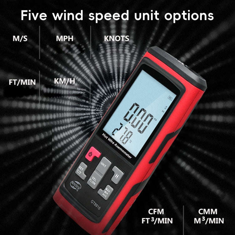 BENETECH GT8616 Handheld Digital LCD Hot Wire Anemometer