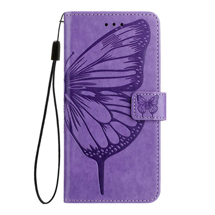 For ZTE Blade A35 / A55 Embossed Butterfly Leather Phone Case(Purple)