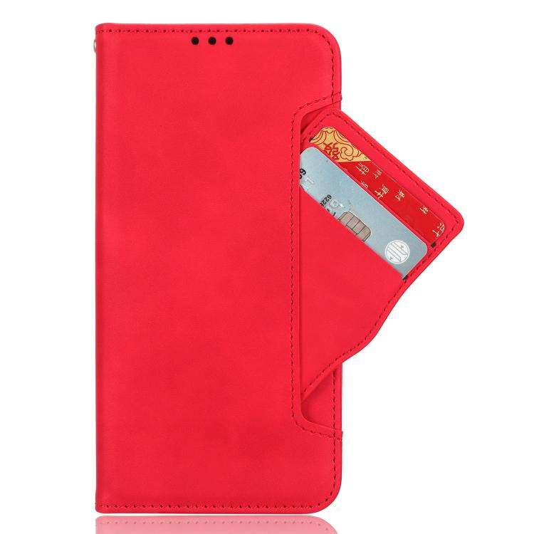For Honor Power 5G Skin Feel Calf Texture Card Slots Leather Phone Case(Red)