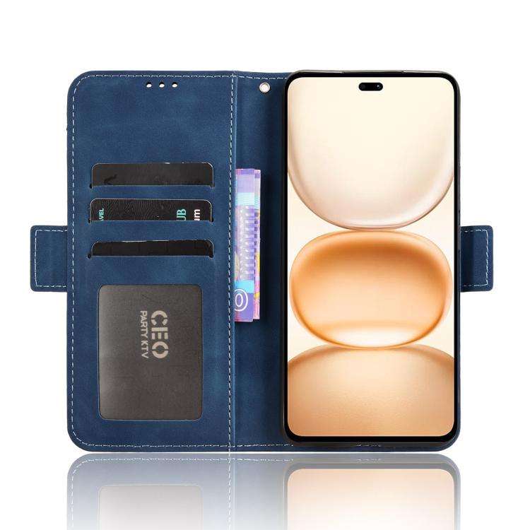 For Honor Power 5G Skin Feel Calf Texture Card Slots Leather Phone Case(Blue)