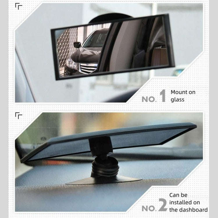 3R 3R-123 Car Suction Cup Curved Wide Angle Rear View Mirror