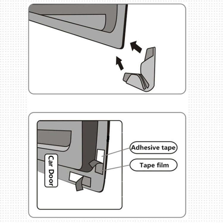 3R 3R-2107 Car Door Anti-collision Rubber Strip Invisible Protection Anti-scratch Aticker(Transpa...