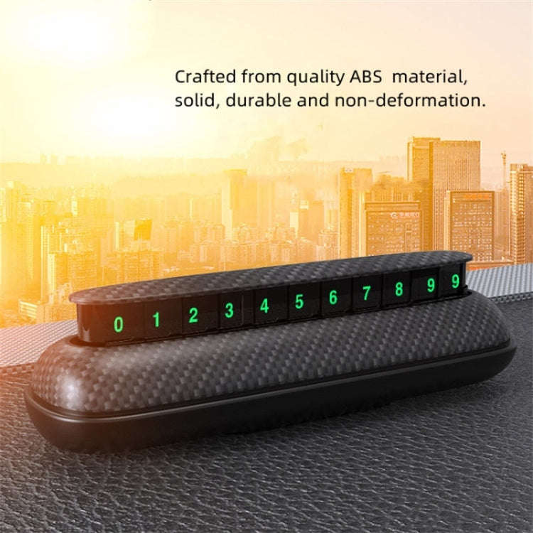 3R-2154 Car Temporary Parking Card Hidden Luminous Phone Number Plate