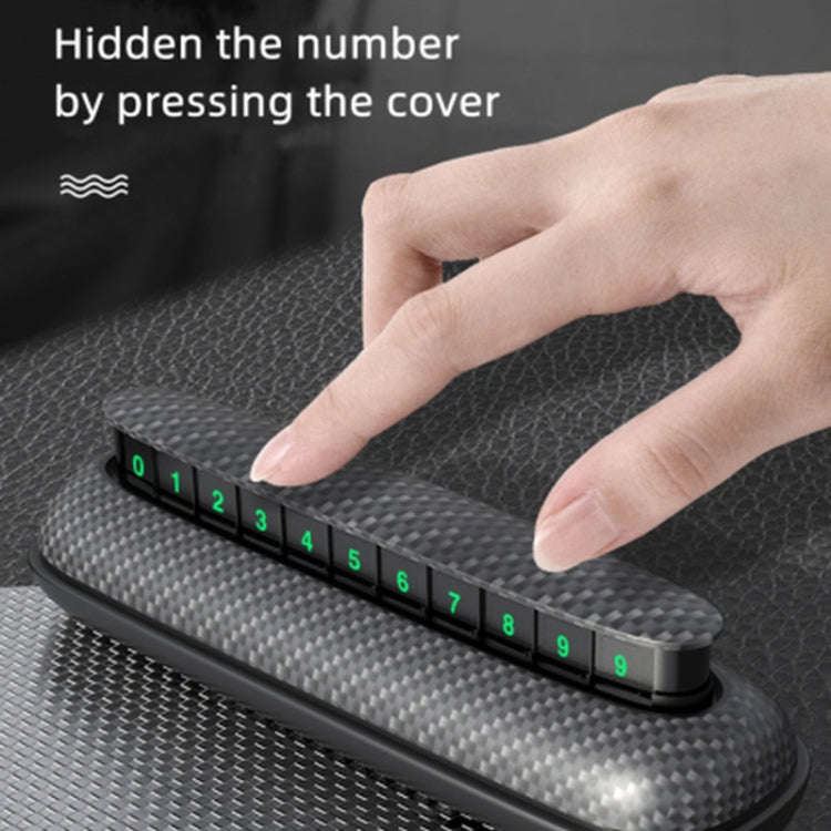 3R-2154 Car Temporary Parking Card Hidden Luminous Phone Number Plate