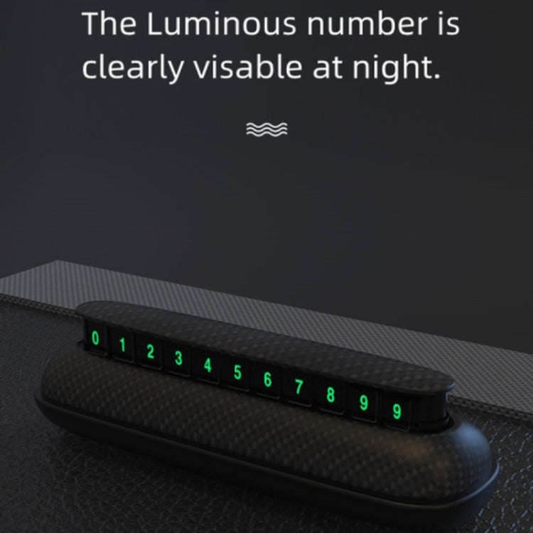 3R-2154 Car Temporary Parking Card Hidden Luminous Phone Number Plate