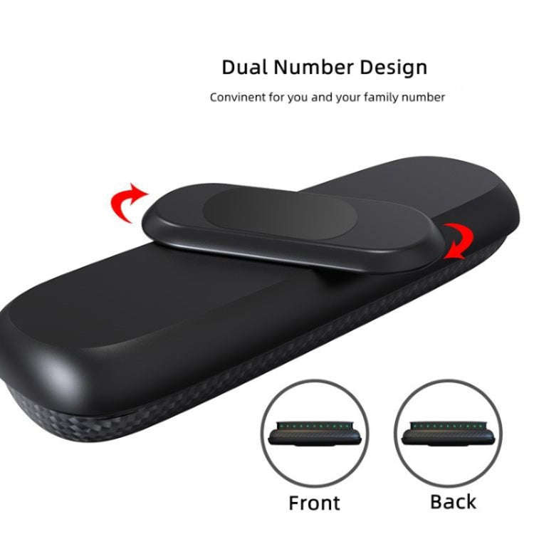 3R-2154 Car Temporary Parking Card Hidden Luminous Phone Number Plate