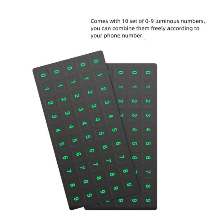 3R-2154 Car Temporary Parking Card Hidden Luminous Phone Number Plate