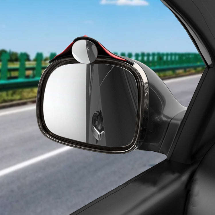 3R 3R-157 2 in 1 Car Auxiliary HD Blind Spot Mirror with Carbon Fiber Texture Rain Shield, Style:...