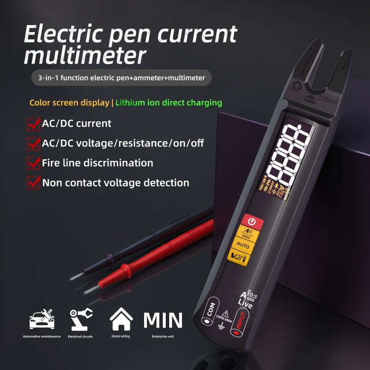 BSIDE U0 AC / DC Clamp Meter Electric Pen Current Digital Multimeter