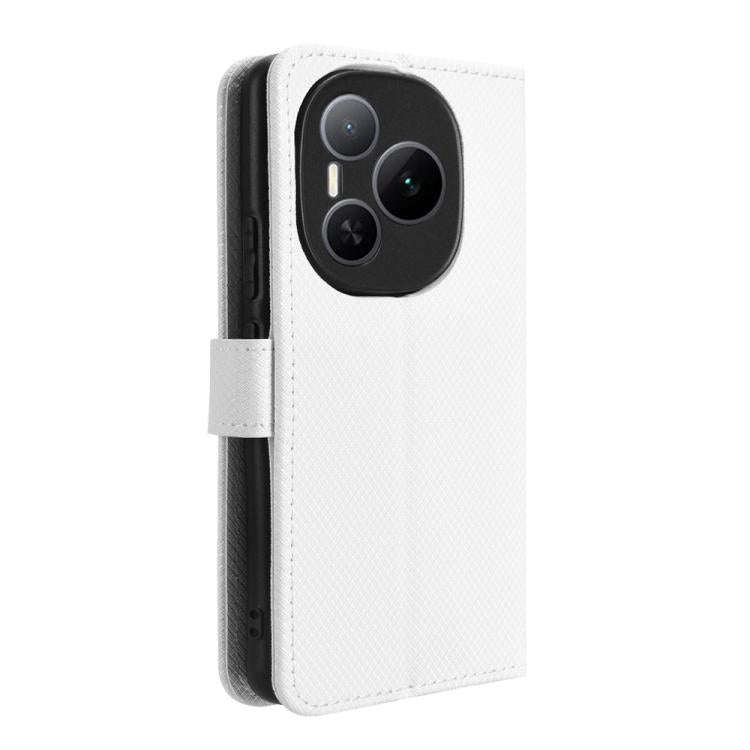 For Honor Power 5G Diamond Texture Leather Phone Case(White)