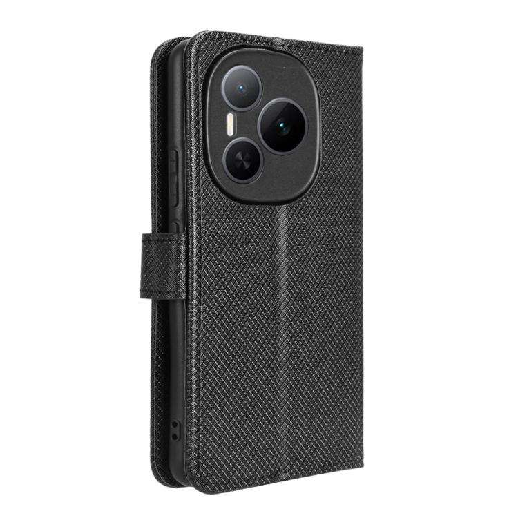 For Honor Power 5G Diamond Texture Leather Phone Case(Black)