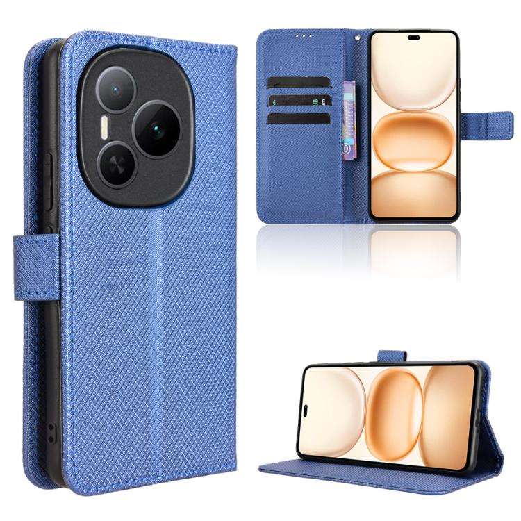 For Honor Power 5G Diamond Texture Leather Phone Case(Blue)