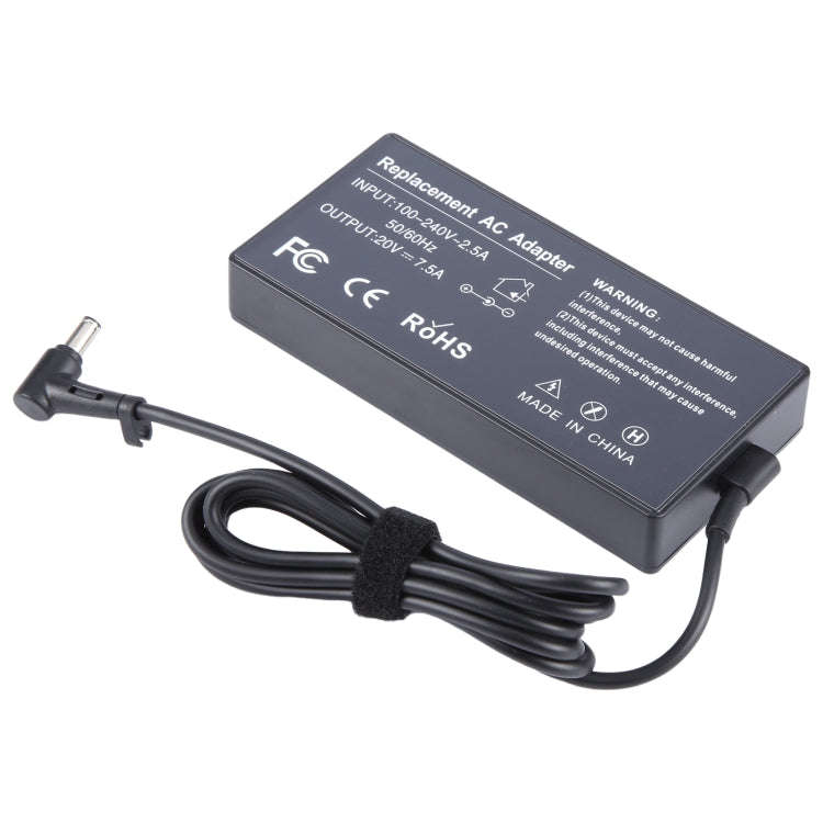 150W 20V 7.5A Laptop Notebook Power Adapter For Asus 6.0 x 3.7mm, Plug:UK Plug