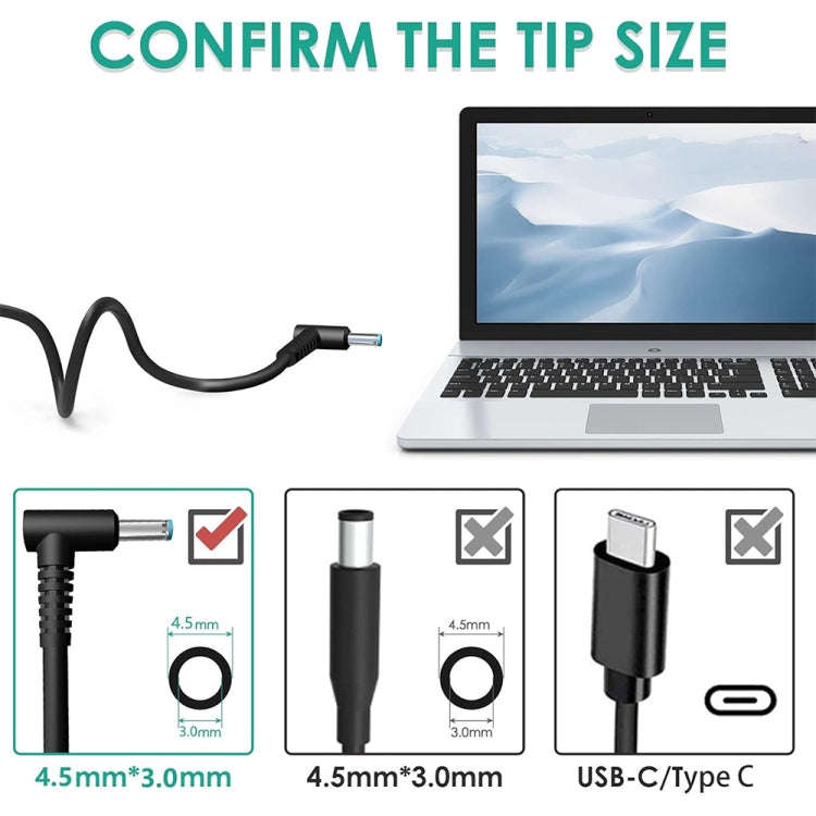 150W 19.5V 7.7A Oval Laptop Notebook Power Adapter For HP 4.5 x 3.0mm, Plug:UK Plug