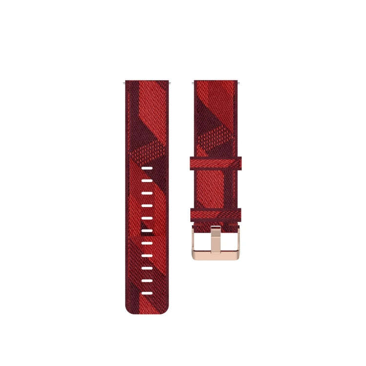 For Galaxy Watch 3 41mm Woven Nylon Watch Band, Size: Free Size 20mm(Red)