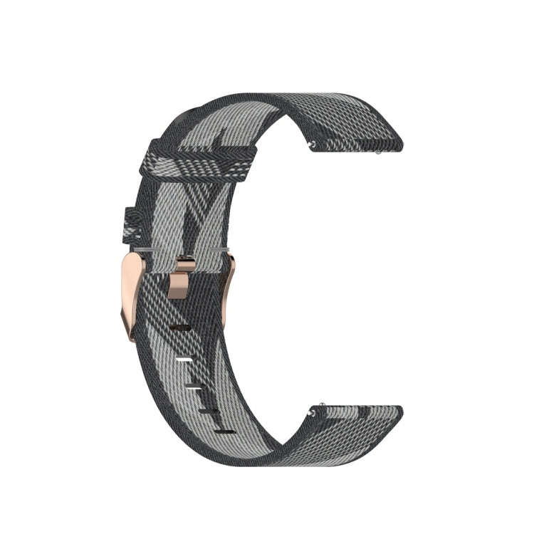 For Galaxy Watch 3 41mm Woven Nylon Watch Band, Size: Free Size 20mm(Gray)