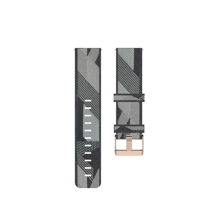 For Galaxy Watch 3 41mm Woven Nylon Watch Band, Size: Free Size 20mm(Gray)