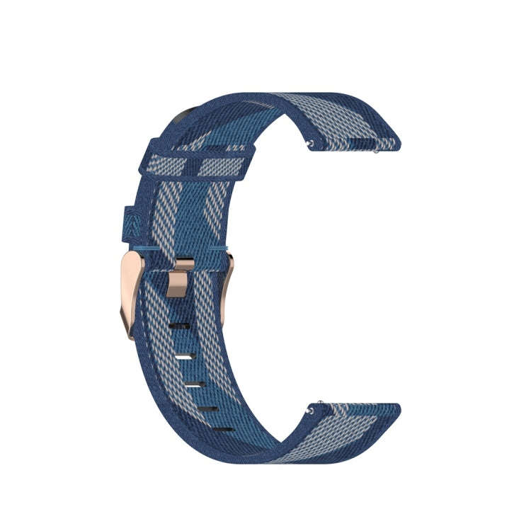 For Galaxy Watch 3 41mm Woven Nylon Watch Band, Size: Free Size 20mm(Blue)