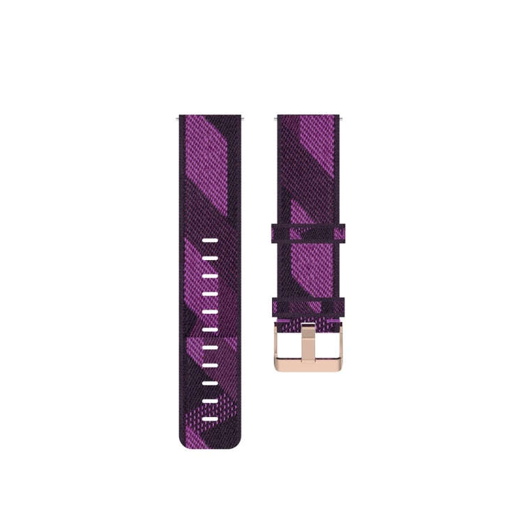 For Galaxy Watch 3 41mm Woven Nylon Watch Band, Size: Free Size 20mm(Purple)
