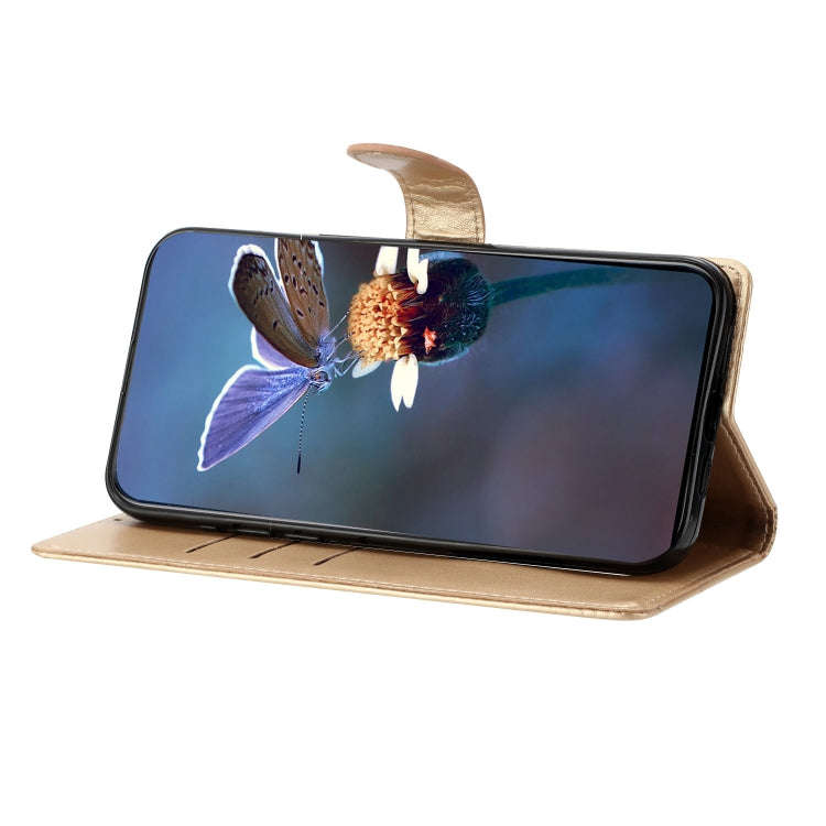 For Motorola Edge 50 Pro Cherry Blossom Butterfly Skin Feel Embossed PU Phone Case(Gold)