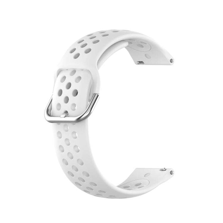 For Galaxy Watch 3 41mm R850 Silicone Solid Color Watch Band, Size: Free Size 20mm(White)