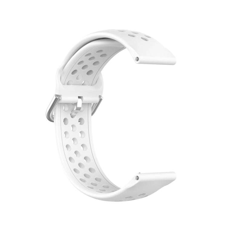 For Galaxy Watch 3 41mm R850 Silicone Solid Color Watch Band, Size: Free Size 20mm(White)