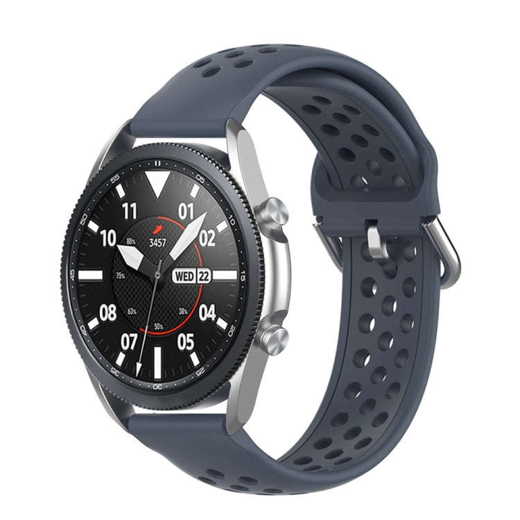 For Galaxy Watch 3 41mm R850 Silicone Solid Color Watch Band, Size: Free Size 20mm(Gray)