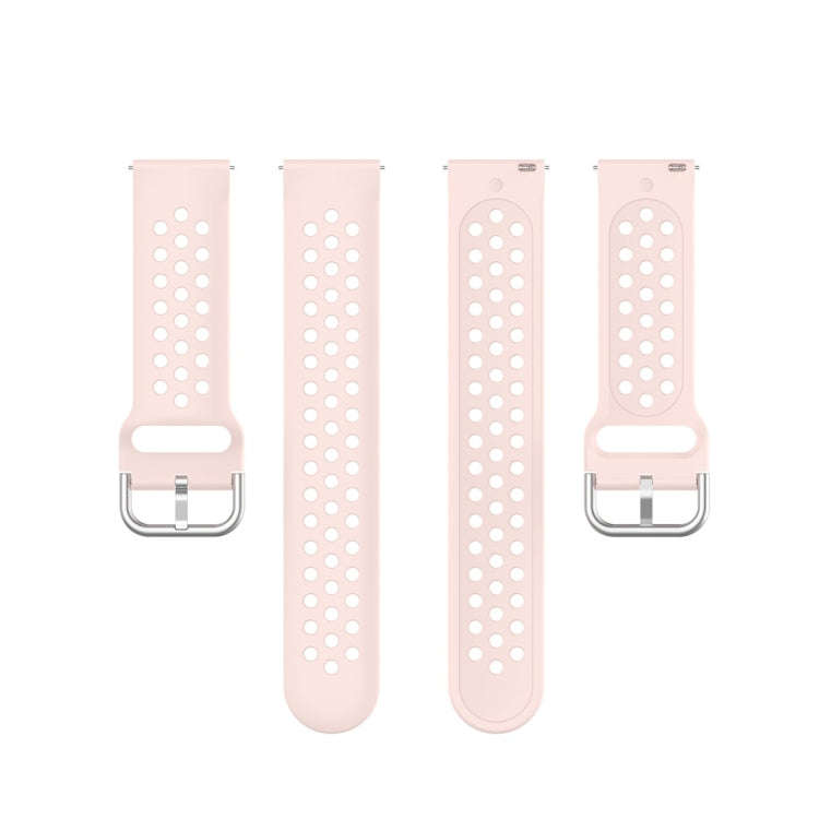 For Galaxy Watch 3 41mm R850 Silicone Solid Color Watch Band, Size: Free Size 20mm(Pink)