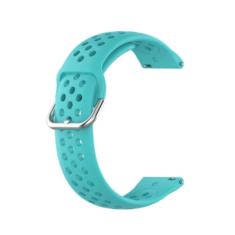 For Galaxy Watch 3 41mm R850 Silicone Solid Color Watch Band, Size: Free Size 20mm(Teal)