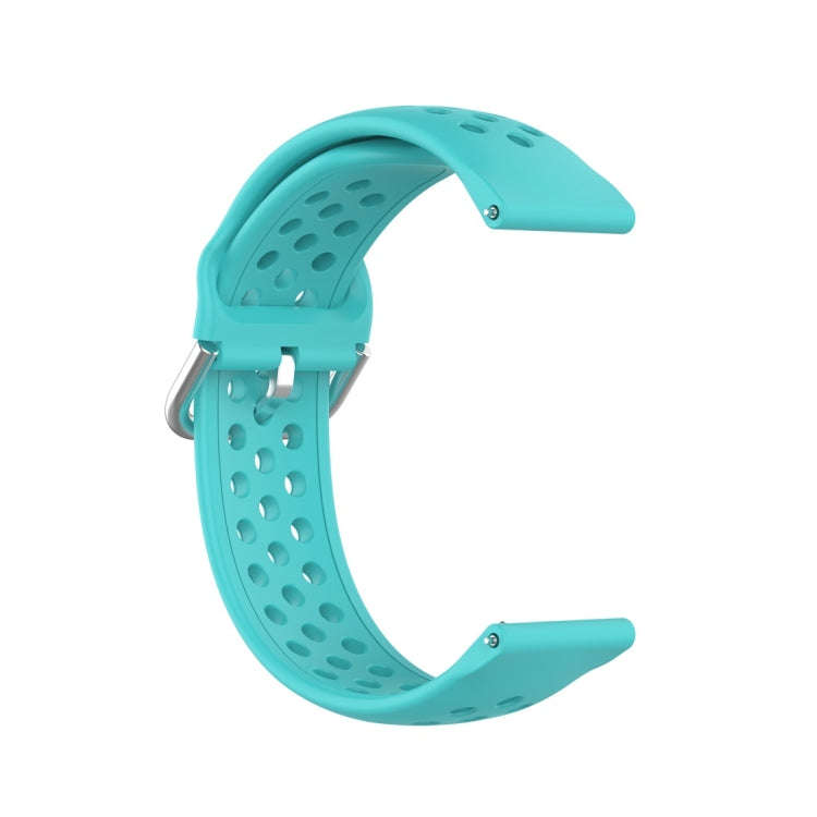 For Galaxy Watch 3 41mm R850 Silicone Solid Color Watch Band, Size: Free Size 20mm(Teal)