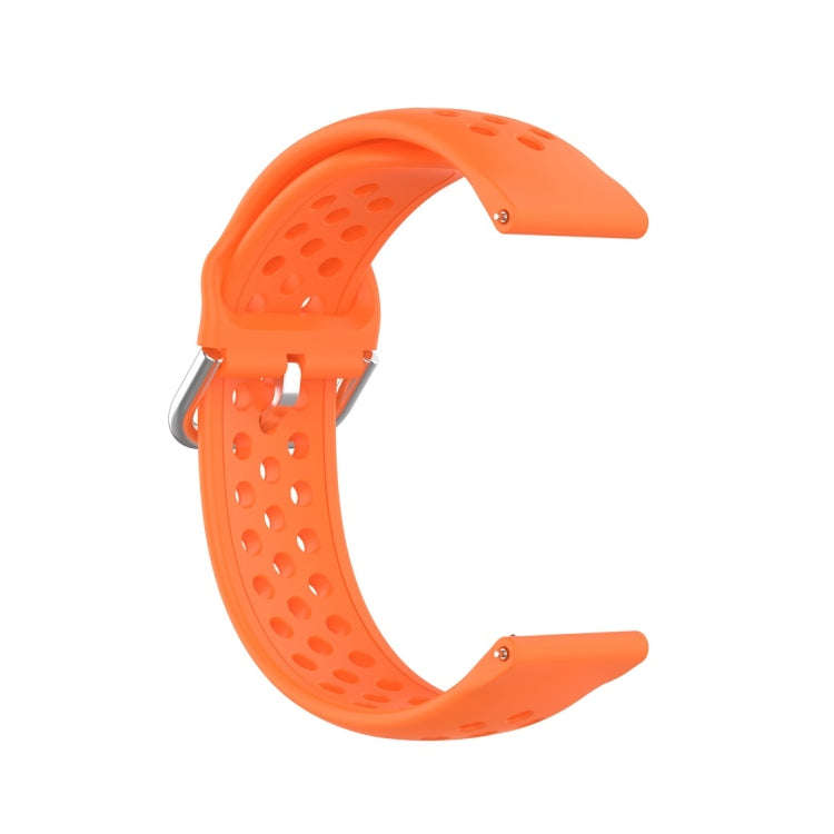 For Galaxy Watch 3 41mm R850 Silicone Solid Color Watch Band, Size: Free Size 20mm(Orange)