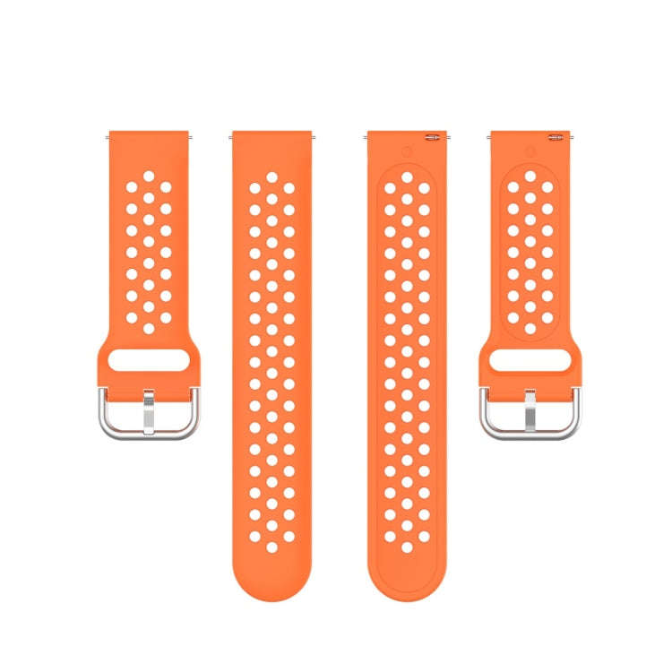 For Galaxy Watch 3 41mm R850 Silicone Solid Color Watch Band, Size: Free Size 20mm(Orange)