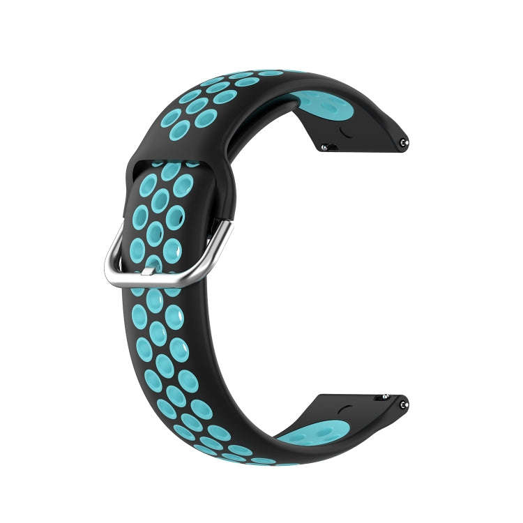 For Galaxy Watch 3 41mm Silicone Two-color Watch Band, Size: Free Size 20mm(Black Water Duck)
