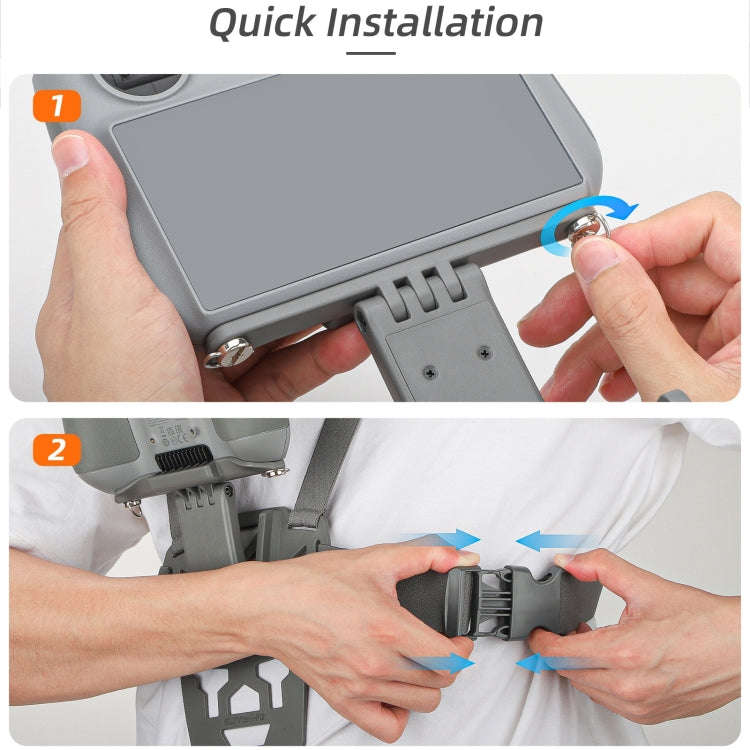 For DJI RC 2 / 1 Sunnylife Remote Control Waist Support Bracket Chest Strap(Grey)