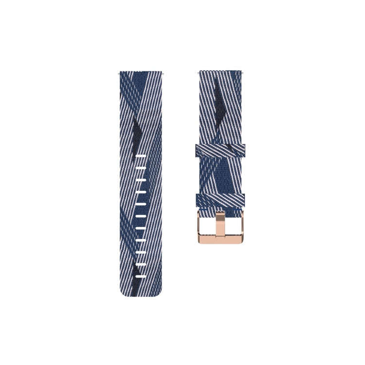 For Galaxy Watch 3 45mm Woven Nylon Watch Band, Size: Free Size 22mm(Blue White)