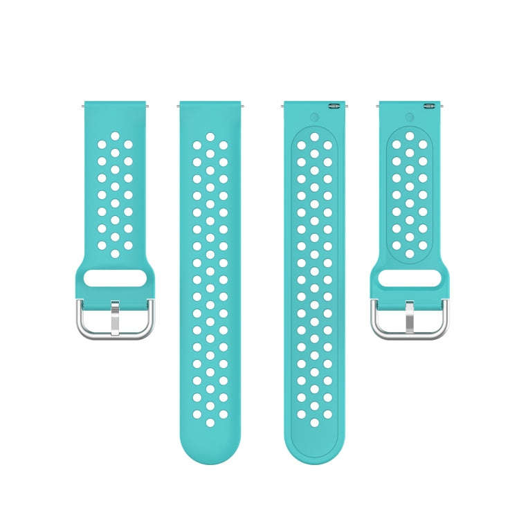 For Galaxy Watch 3 45mm Silicone Solid Color Watch Band, Size: Free Size 22mm(Teal)