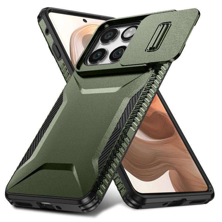 For Motorola Edge 5G 2025 Sliding Camshield Phone Case(Alpine Green)