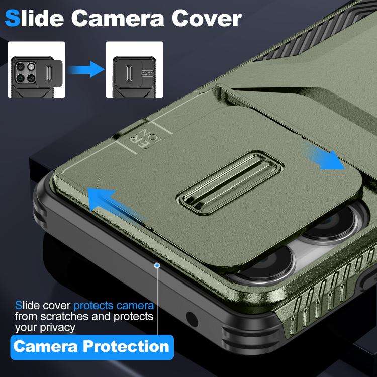 For Motorola Edge 5G 2025 Sliding Camshield Phone Case(Alpine Green)