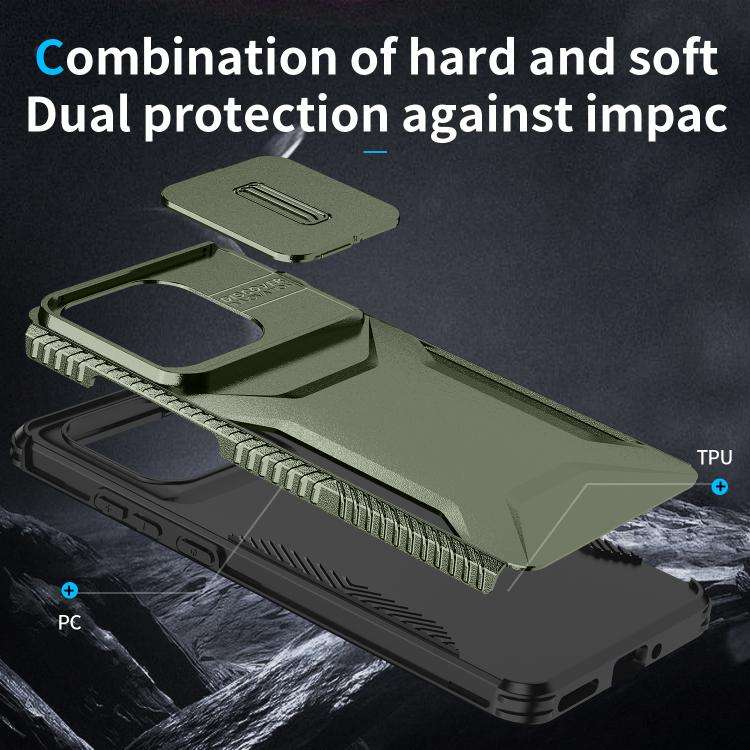 For Motorola Edge 5G 2025 Sliding Camshield Phone Case(Alpine Green)