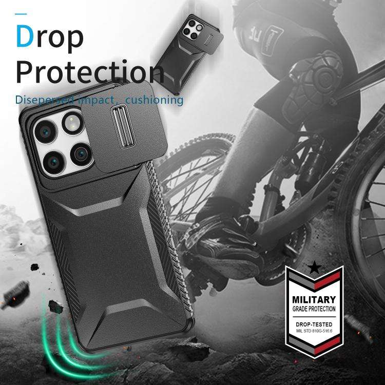 For Motorola Edge 5G 2025 Sliding Camshield Phone Case(Black)