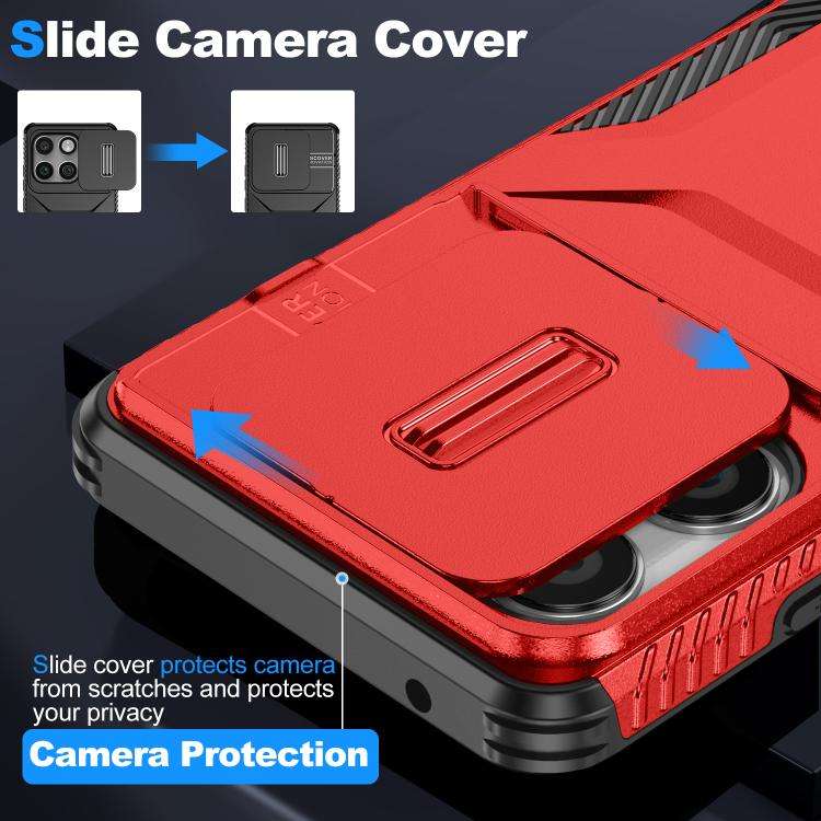 For Motorola Edge 5G 2025 Sliding Camshield Phone Case(Red)